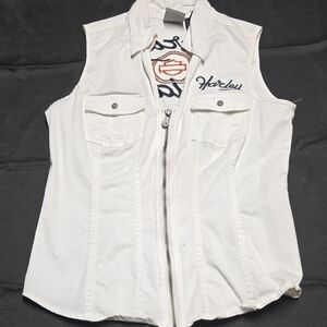 Harley-Davidson White Vest